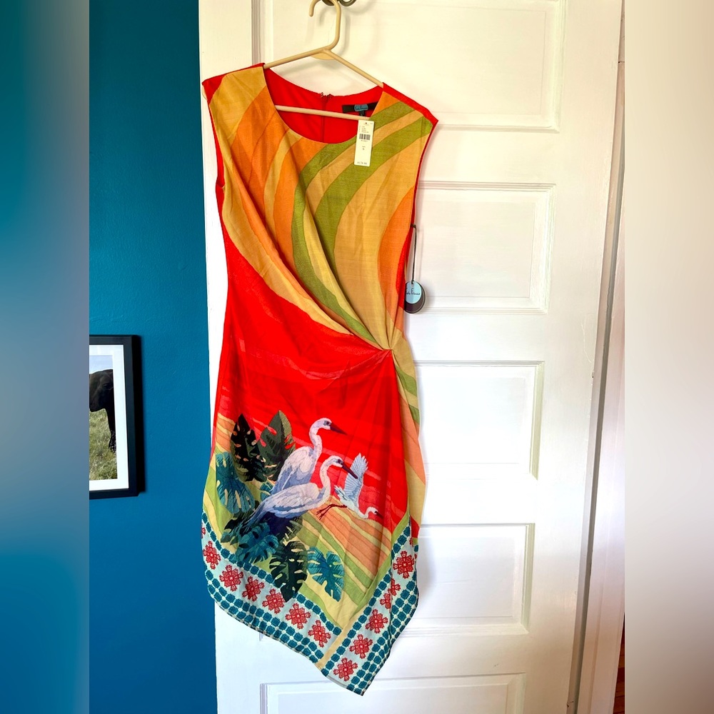 Eva Franco silky handkerchief hem dress